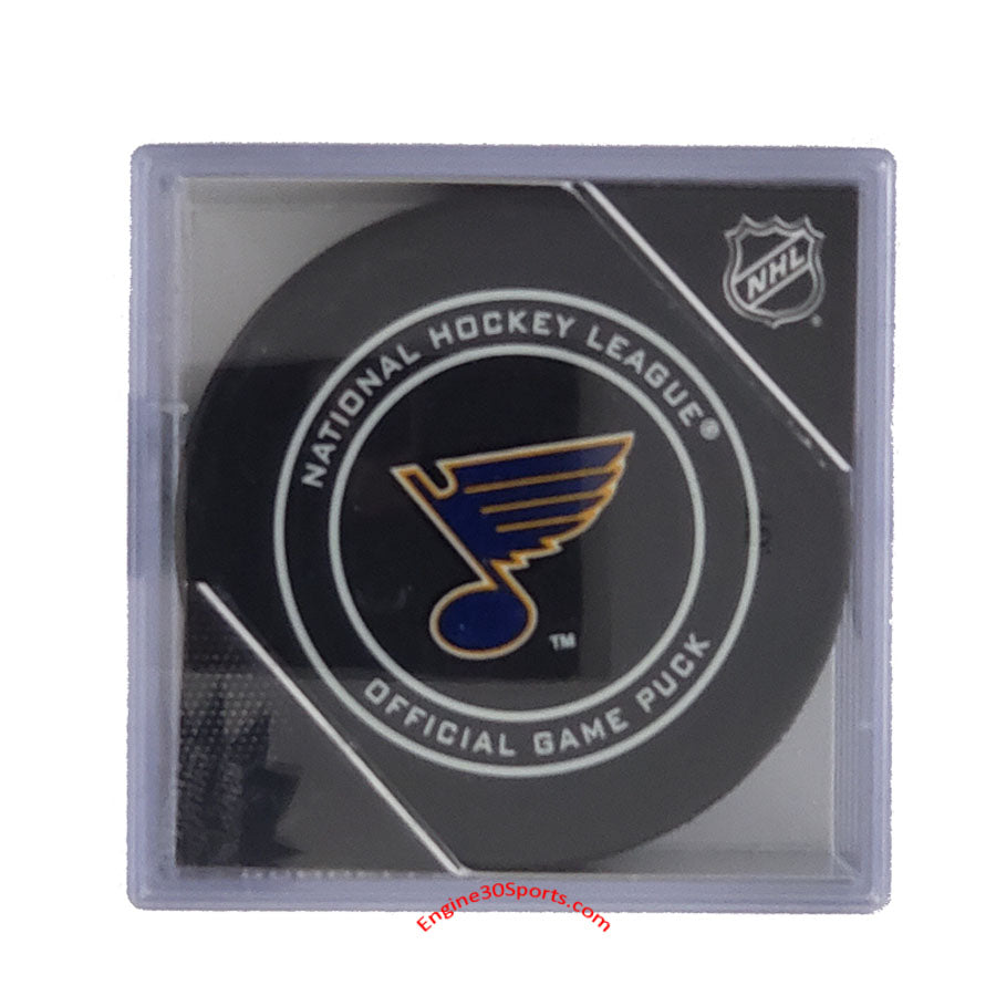 St. Louis Blues Official Game Puck In Display Holder