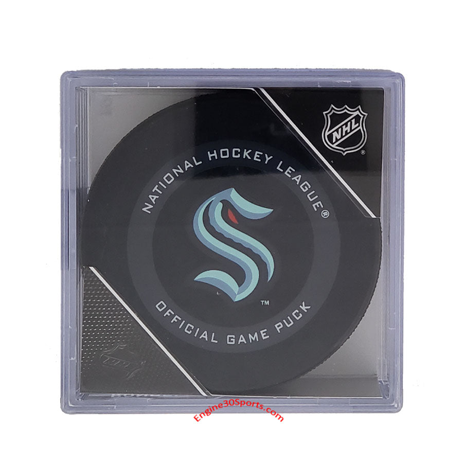 Seattle Kraken Official Game Puck In Display Holder