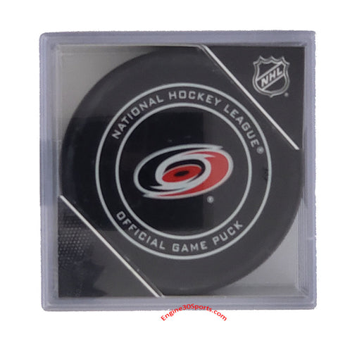 Carolina Hurricanes Official Game Puck In Display Holder