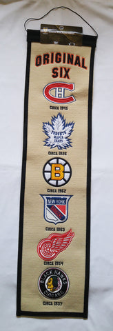 NHL Original 6 8"x32" Wool Heritage Banner