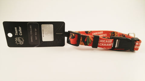 Chicago Blackhawks Pet Collar - Size Small