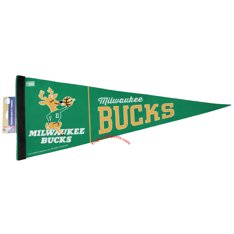 Milwaukee Bucks 12"x30" Retro Logo Premium Pennant