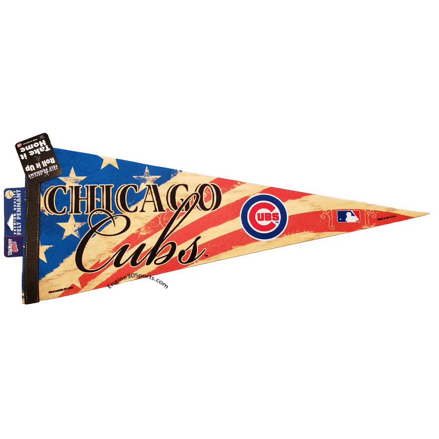 Chicago Cubs Stars & Stripes 12"x30" Premium Pennant