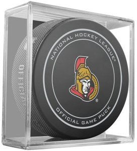 Ottawa Senators Official Game Puck In Display Holder