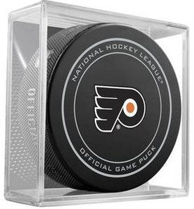 Philadelphia Flyers Official Game Puck In Display Holder