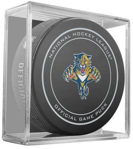 Florida Panthers Official Game Puck In Display Holder