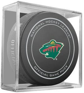 Minnesota Wild Official Game Puck In Display Holder