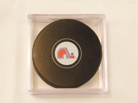Quebec Nordiques Hockey Puck In Square Display