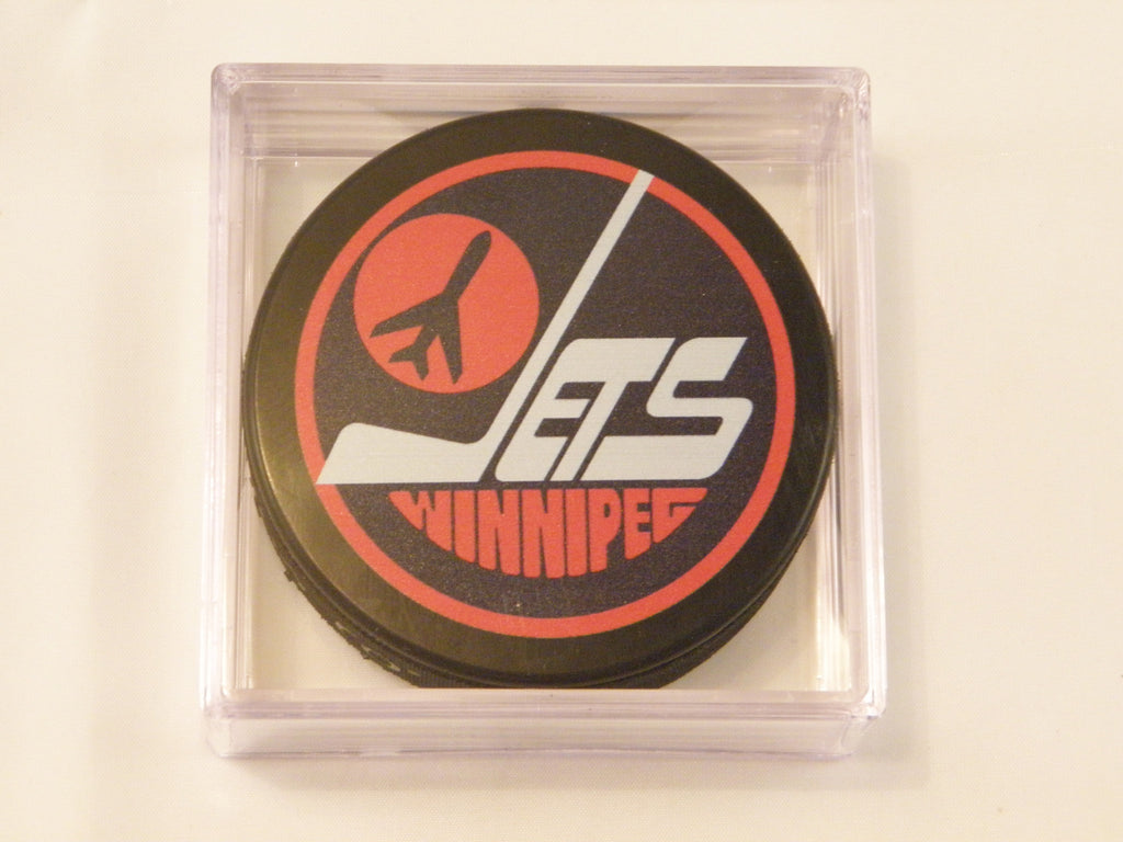 Winnipeg Jets 1979-1990 Hockey Puck In Square Display
