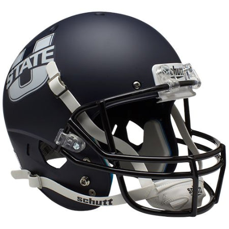 Utah State Aggies Matte Navy Schutt XP Replica Helmet - Alternate 1