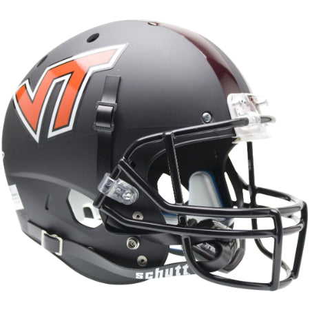Virginia Tech Hokies Matte Black Schutt XP Replica Helmet - Alternate 1
