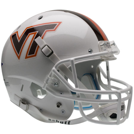 Virginia Tech Hokies White with Stripe Schutt XP Replica Helmet - Alternate 3