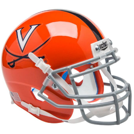 Virginia Cavaliers Orange with Stripe Schutt XP Mini Helmet - Alternate 2