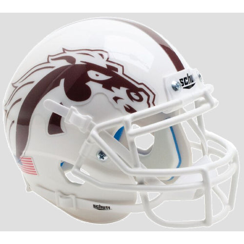 Western Michigan Broncos White with White Mask Schutt XP Mini Helmet - Alternate 3