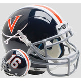 Virginia Cavaliers Blue 16 Schutt XP Mini Helmet - Alternate 7