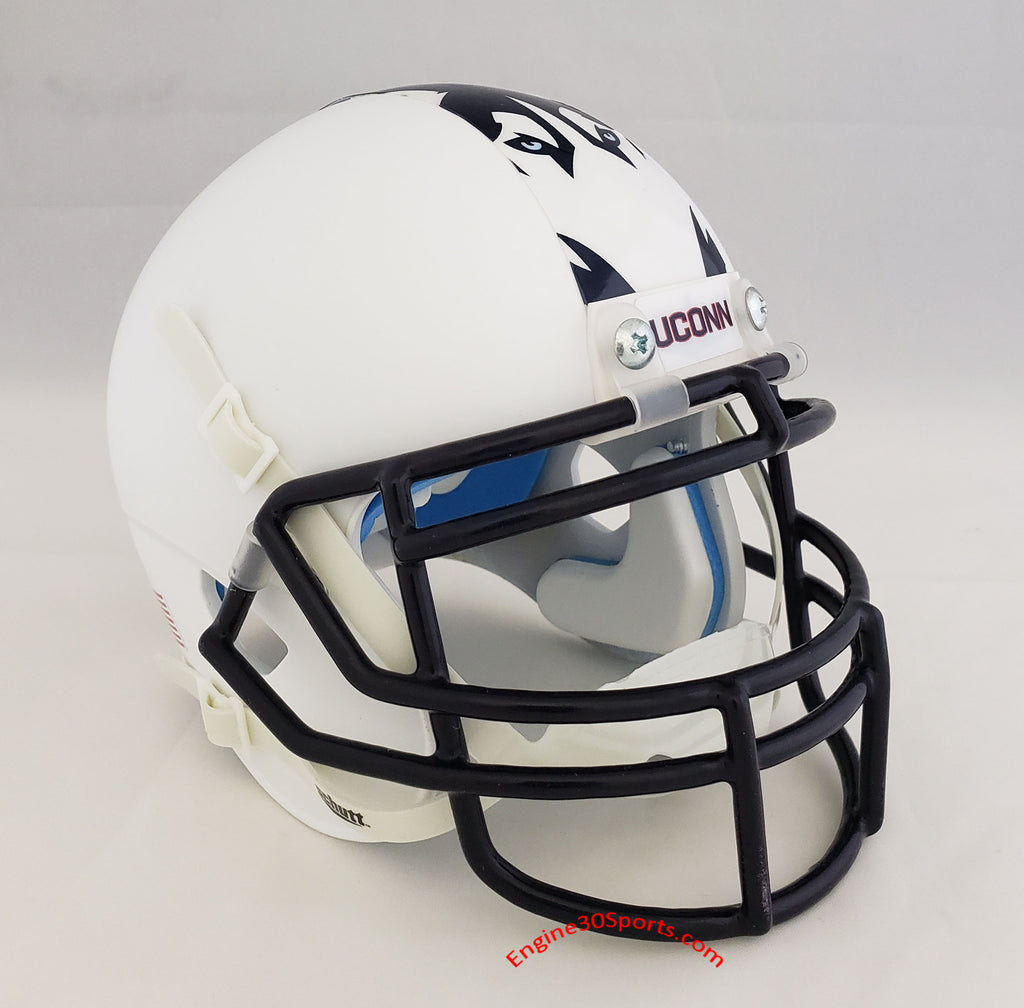 UConn Huskies Matte White Schutt XP Mini Helmet - Alternate 2