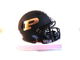 Purdue Boilermakers Riddell Speed Mini Helmet - Matte Black Alternate 2