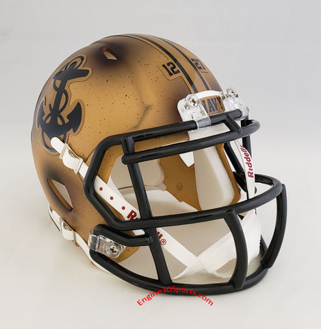 Navy Midshipmen Riddell Speed Mini Helmet - 2019 Alternate