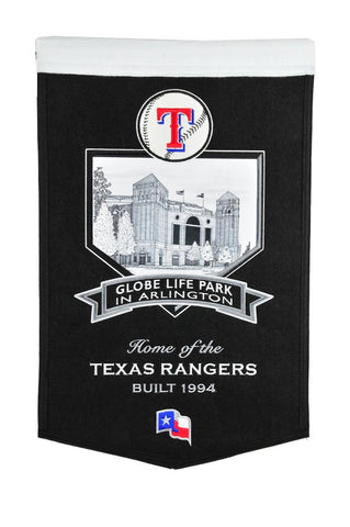Texas Rangers 20"x15" Wool Stadium Banner - Global Life Park In Arlington